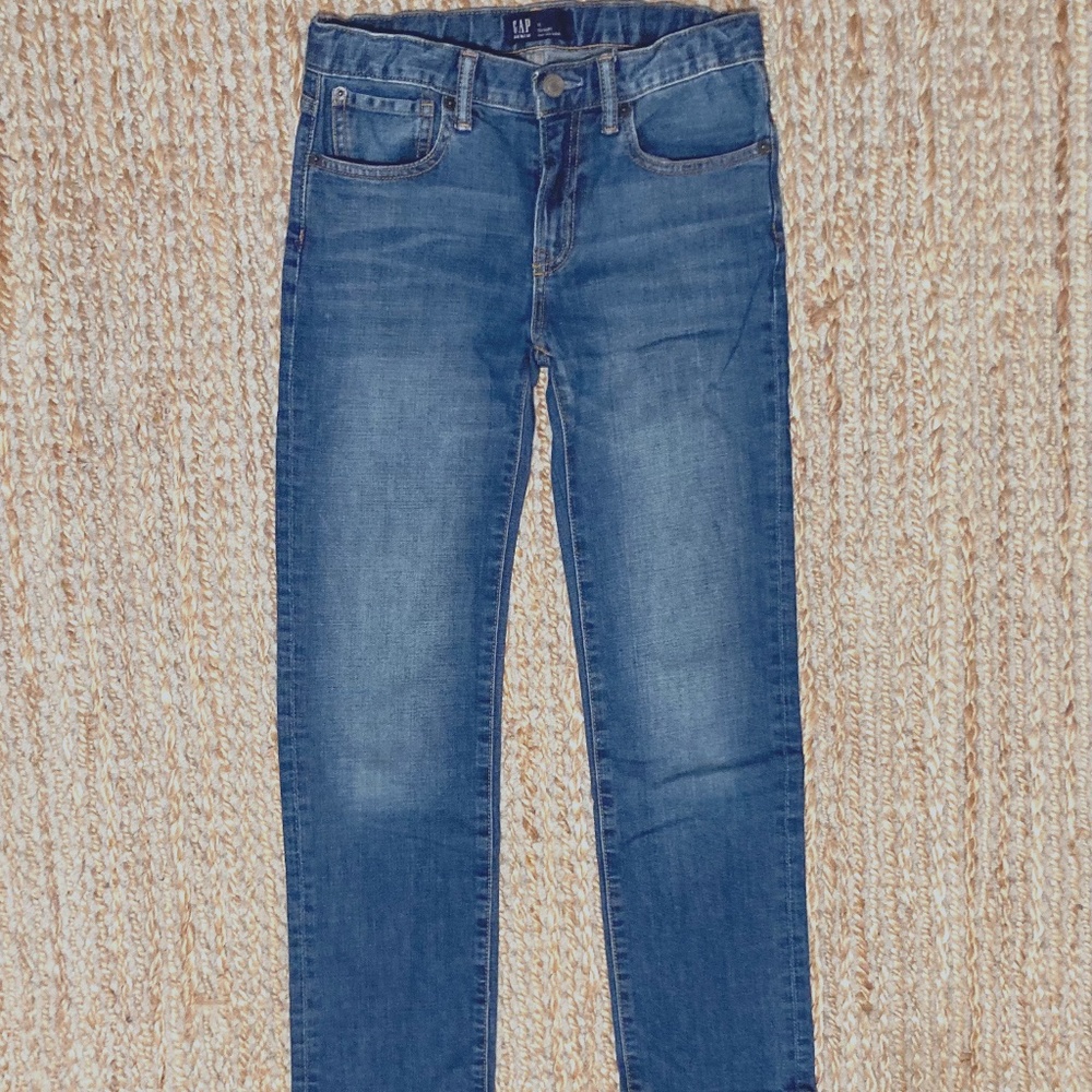Gap boy's straight jeans size 10 with adjustable waist tabs